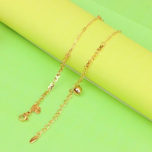 "Charming Rose Gold Anklet with Star & Circle Charms, XPAL1072 - Picture 8 of 12